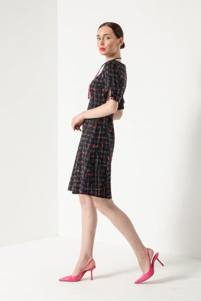 TWEED MIDI DRESS