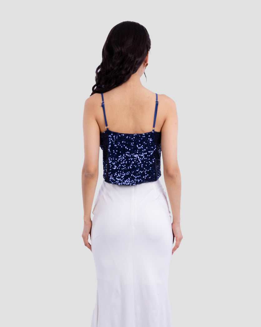 SEQUIN V-NECK CAMI TOP