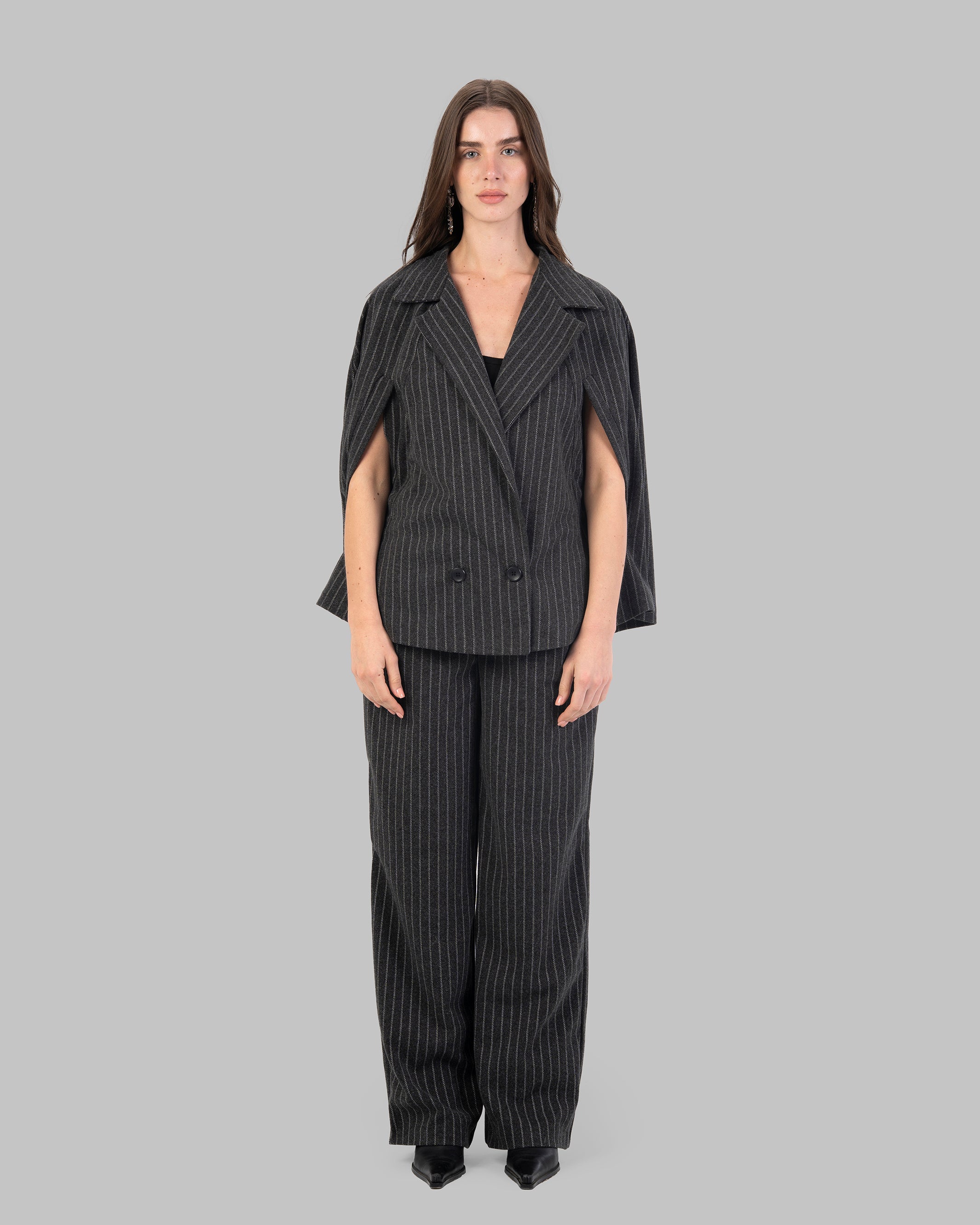 Structured Pinstripe Double