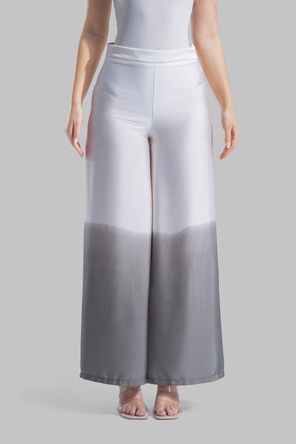 Flowy wide-leg trousers with a dip-dye effect.
