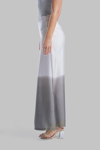 Flowy wide-leg trousers with a dip-dye effect.