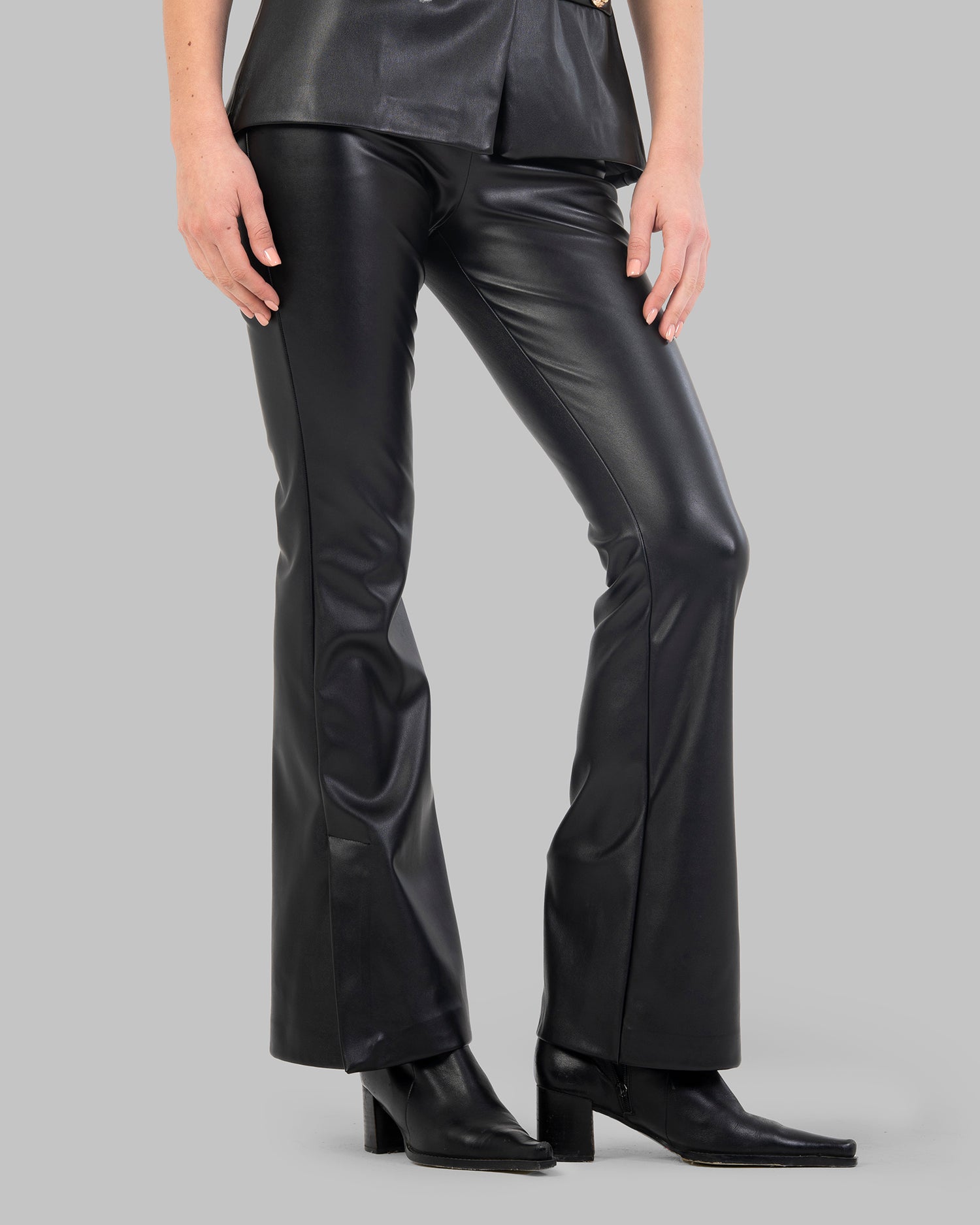 Leather Flared Pants