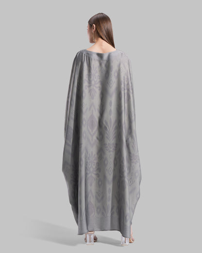 Oversized satin kaftan.