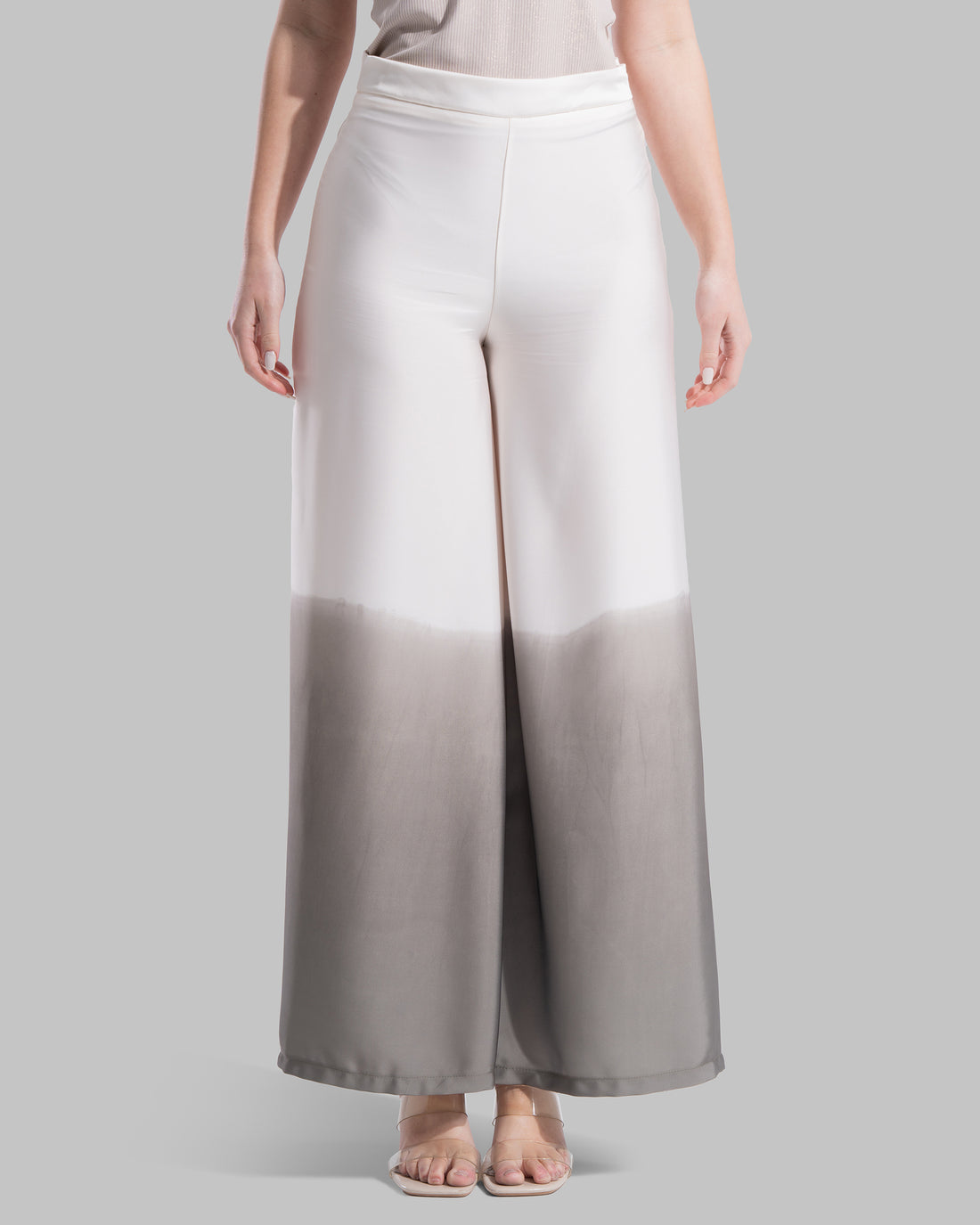 Flowy wide-leg trousers with a dip-dye effect.