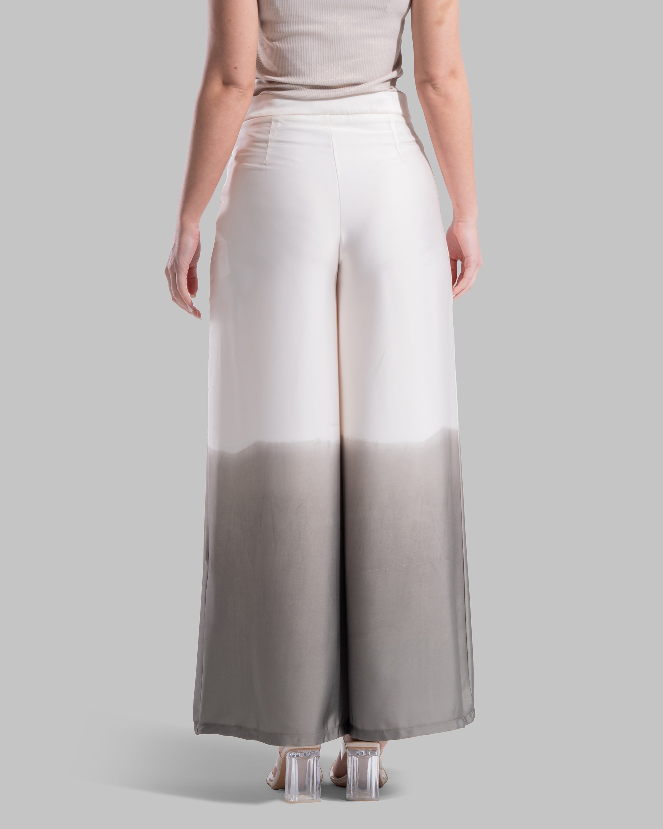 Flowy wide-leg trousers with a dip-dye effect.