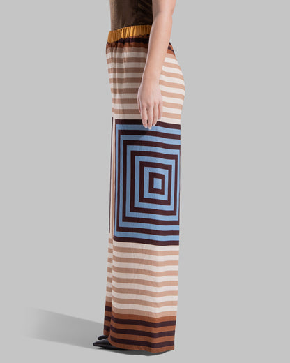 printed wide -leg pants .