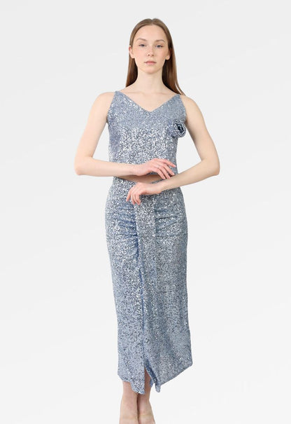 SEQUIN V-NECK CAMI TOP