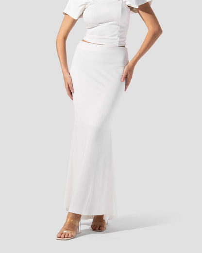 SKIRT HIGH-WAIST WITH  ELESTICATED INNER